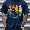 Unisexs Short Sleeve Tshirt Features A Retro Hawaiian Surf Design For Casual Comfortable Breathable Fit Everyday Unisex Clothing