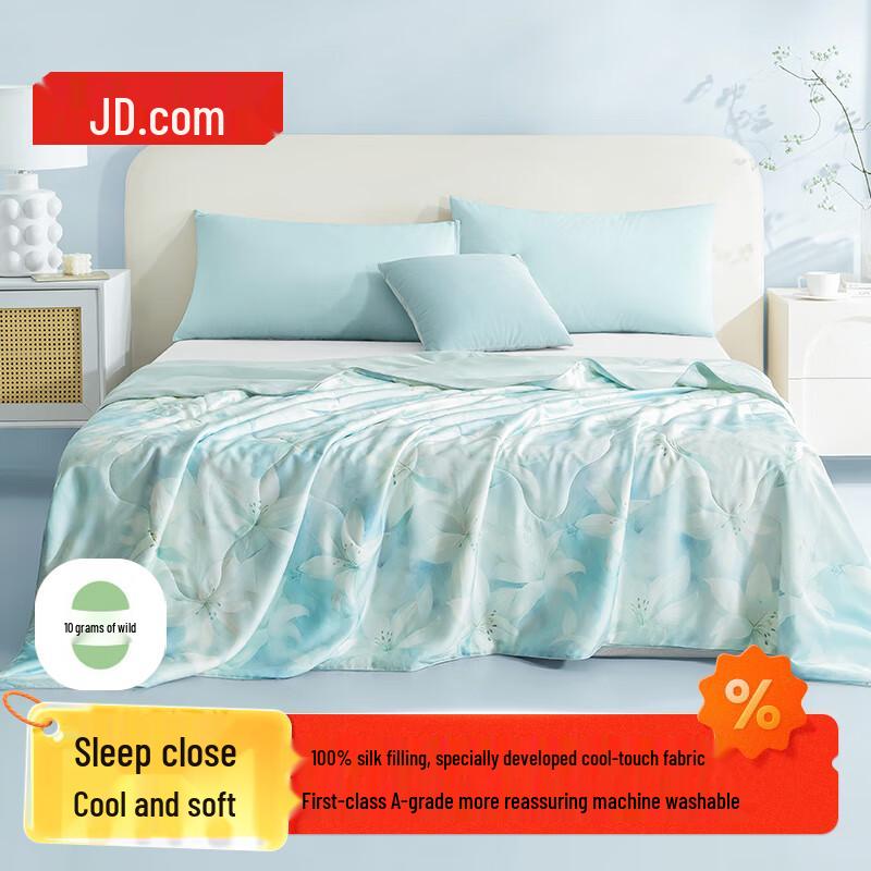 

Jingdong Jingzao 100% Silk Washable Cool Summer Quilt 1.5m Single