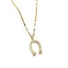 Light Luxury As Shown In The Picture, Small Fresh And Slightly Inlaid Real Gold Necklace, Women'S Transfer Collarbone Chain With Jewelry