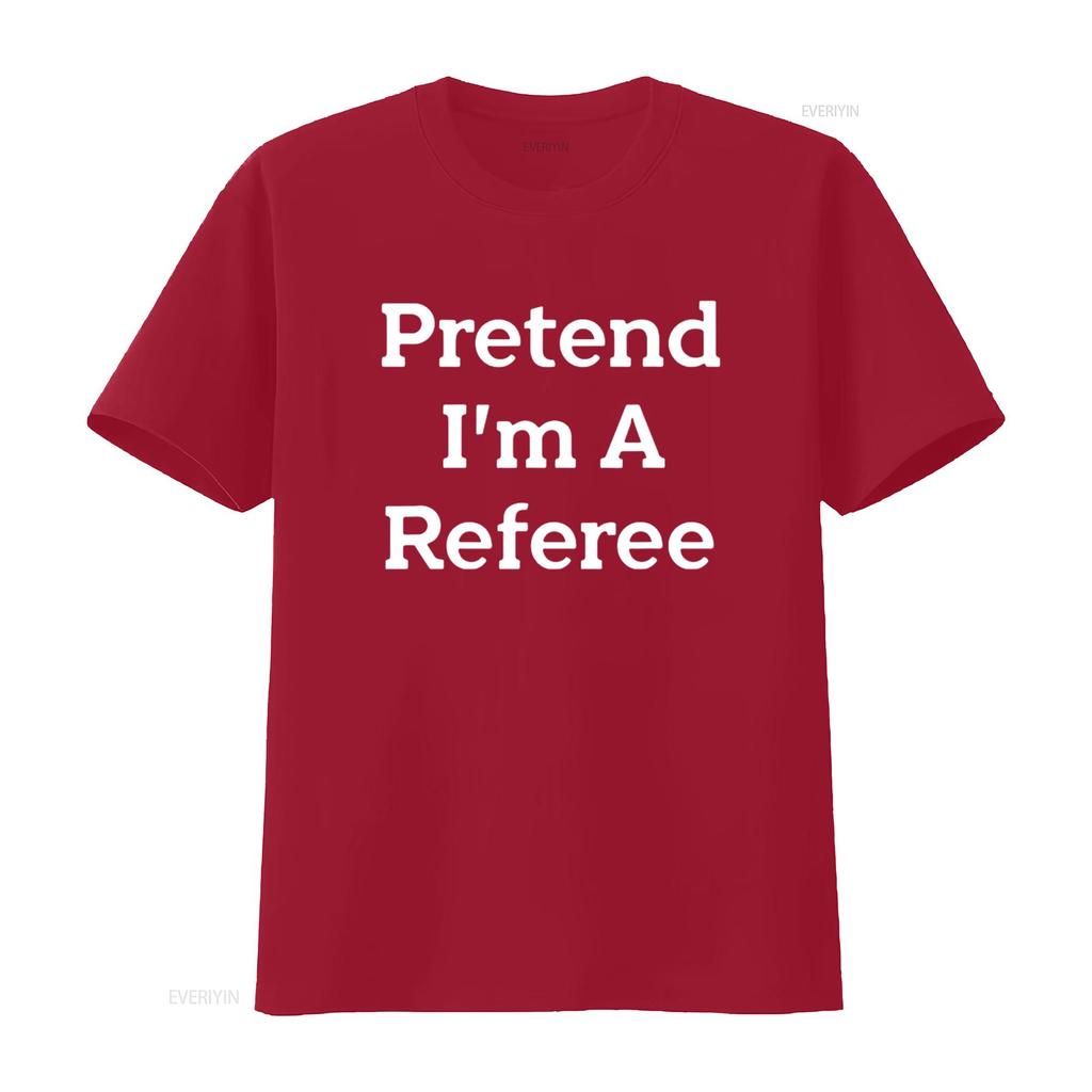 Mens Pretend I m A Referee Costume Funny Sports Halloween Party T Shirt Black XL vintage Washed Top For Everyday Wear