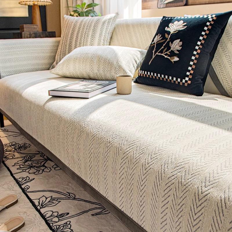 Anti Cat Scratch Chenille Sofa Cover Cloth One-Piece Fixed Anti Slip Sofa Cushion Cover Soft And Sticky Suitable For All Seasons