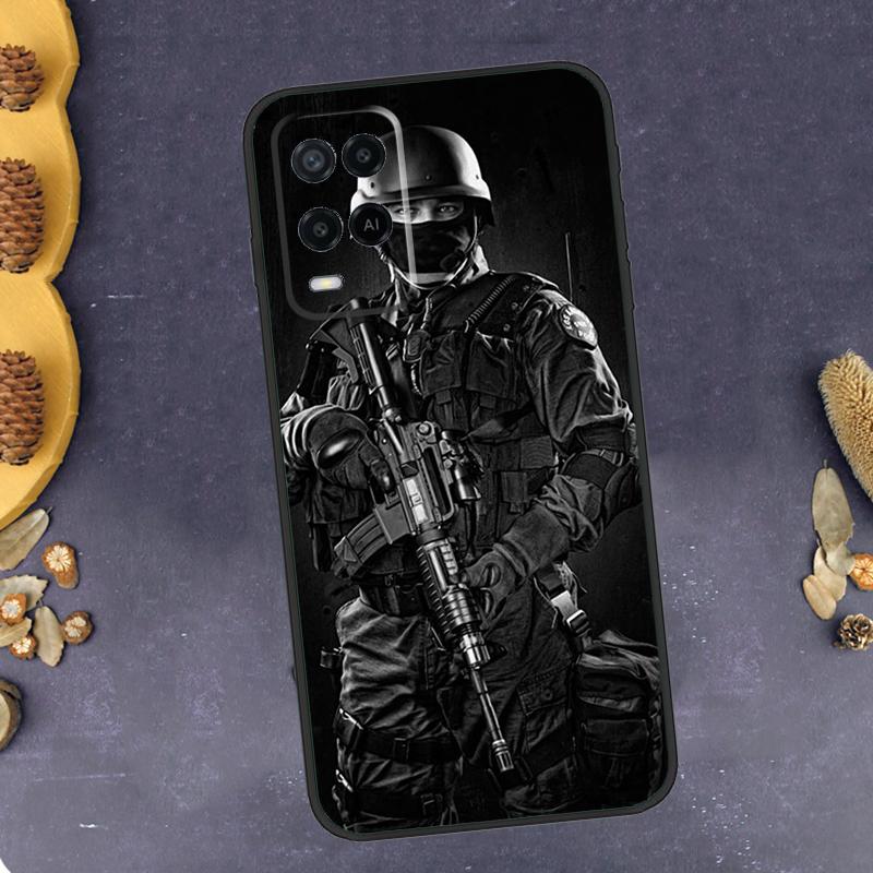 Police SWAT FBI Phone Case For Oppo A96 A16 A76 A78 A58 A18 A38 A98 A17 A77 A80 A40 A60 A74 A94 A54 A15 A57S