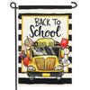 School Bus Back To School Garden Ag 12x18 Inch Double Sided School Decorati...