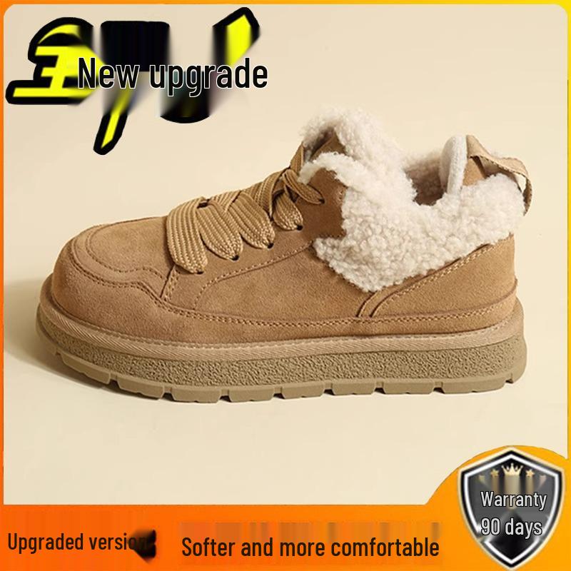 Women s Thick-Soled Non-Slip Velvet-Lined Ankle and Snow Boots 37