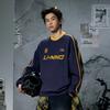 Li Ning Sports Lifestyle Series Fleece Thick Warm Letter Logo Round Neck Drop Shoulder Loose Sweatshirt Unisex Sweatshirt AWDVC87-4