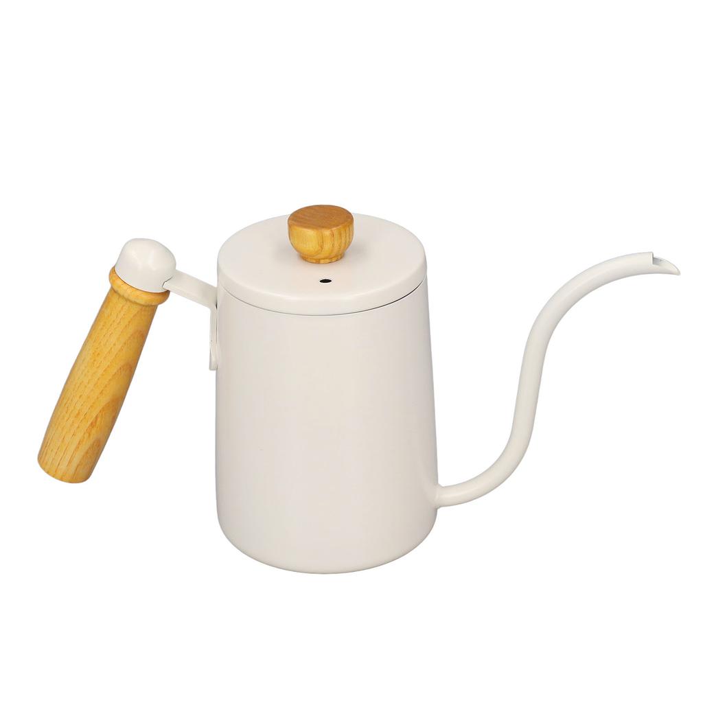 600ml 20oz Pour Over Coffee Kettle Pour Over Kettle Gooseneck Spout Coffee Tea Pot with Wood Handle