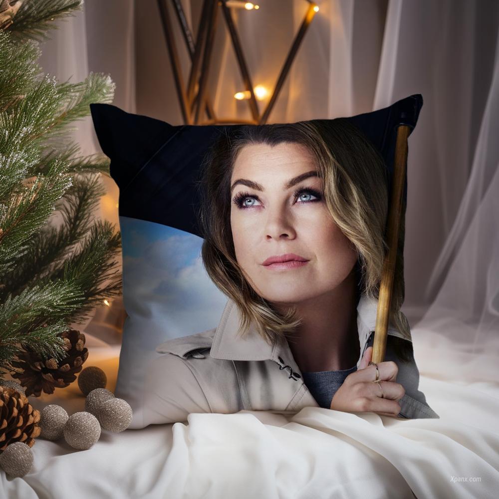 G-Greys Anatomy Cushion Cover Premium Comfort Reversible Pillow Cove -Two in One Design for Any Room & Car Interior