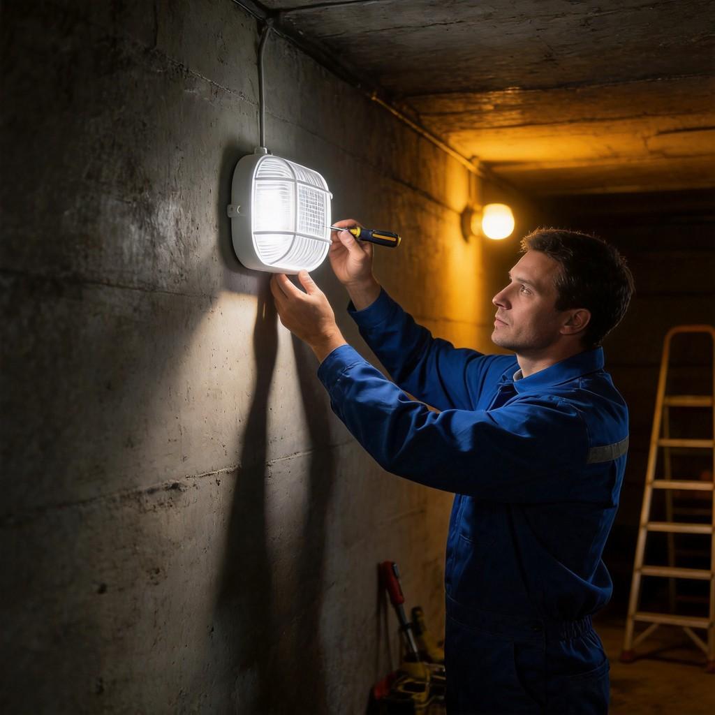 Wasserdichte LED-Wandleuchte für Kellerlagerung mit nicht dimmbarer Funktion