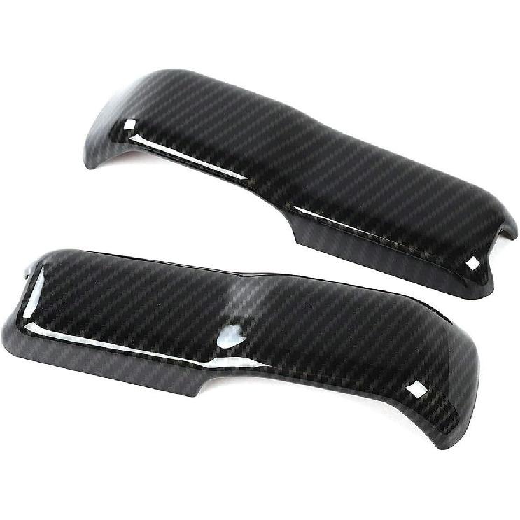 

2Pcs Carbon Fiber Engine Hood Hinge Cover Trim Fit for Jeep Wrangler JL 2018 2019 2020 2021 2022 and Fit for Gladiator JT 2020 2021 2022, Black