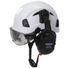 Safety Helmet With Visors Built In Goggles Earmuff Noise Reduction Stickers For Engineer ABS Hard Hat ANSI Industrial Work Cap