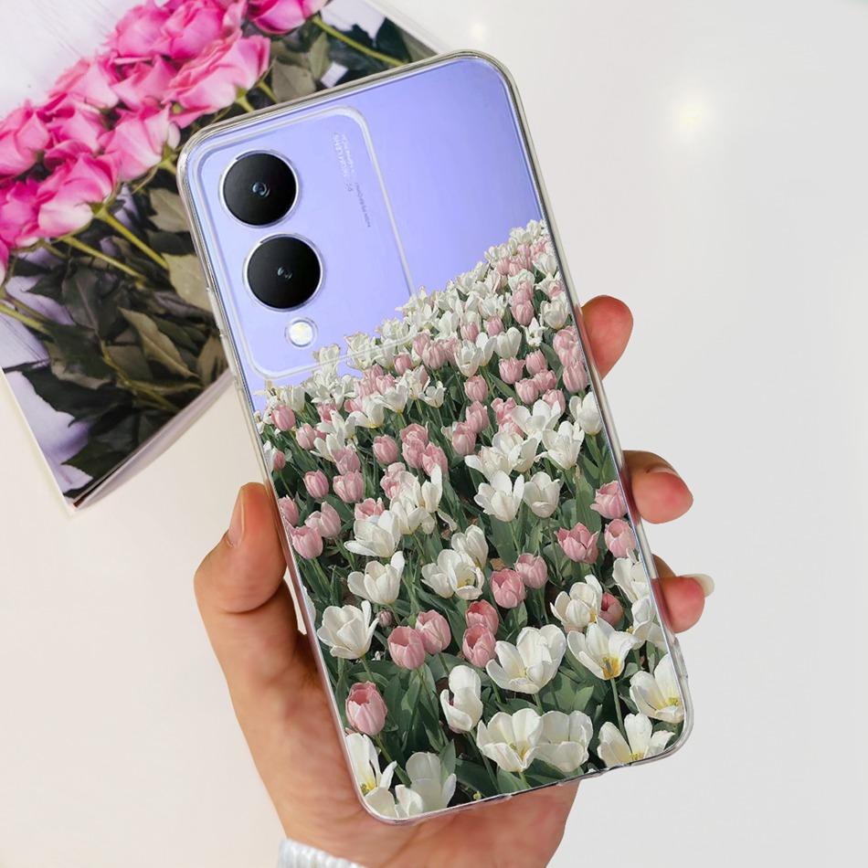 

For Vivo Y17s Case 2023 Elegant Pattern Soft Silicone TPU Phone Back Cover For Vivo Y17s 4G VivoY17s Y 17S Bumper Vivo Y17s