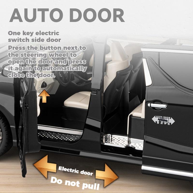 1/18 Lexus LM300 Electric Door MPV Alloy Metal Diecast Model Car Home Trendy Toys Ornaments Classic Decorations Birthday Gifts