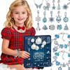 Jewelry Xmas Countdown Calendar DIY Jewelry Making Kit with 2 Bracelets and 22 Unique Charms Jewelry Set Surprise Gift for Women