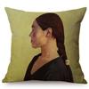Famous Character Portrait Vintage Oil Painting Art Sofa Pillow Case Cotton Linen Luxury Gallery Chair Decorative Cushion Cover