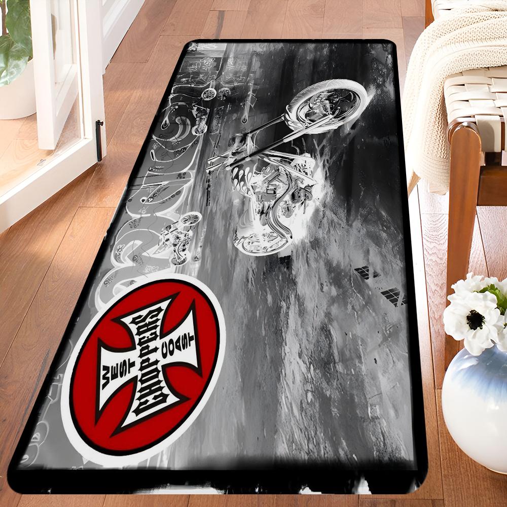 

West Coast Choppers Bathroom Mat INS Style Soft Bedroom Floor House Laundry Room Mat Anti-skid Welcome Doormat 50x80cm