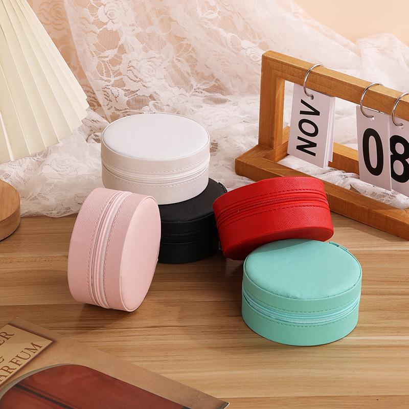 Portable Jewelry Box Storage Box Travel Jewelry Earrings Ring Necklace Jewelry Box Macaron Color Mini