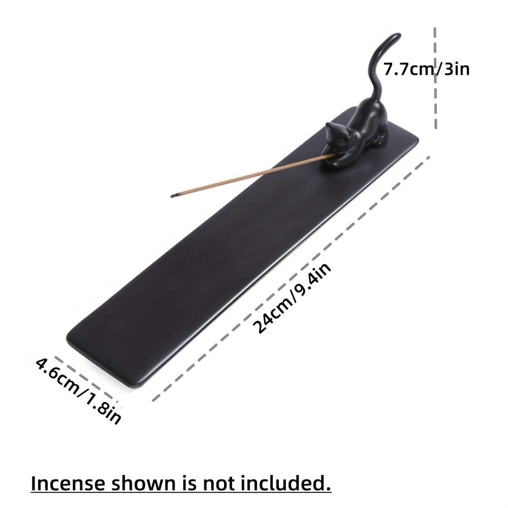 Cat Shaped Ceramic Incense Burner Holder,Cute Home Decor, Aromatic Desk/Bedroom Ornament, Indoor Use, No Electricity Needed, Bedroom Accessory