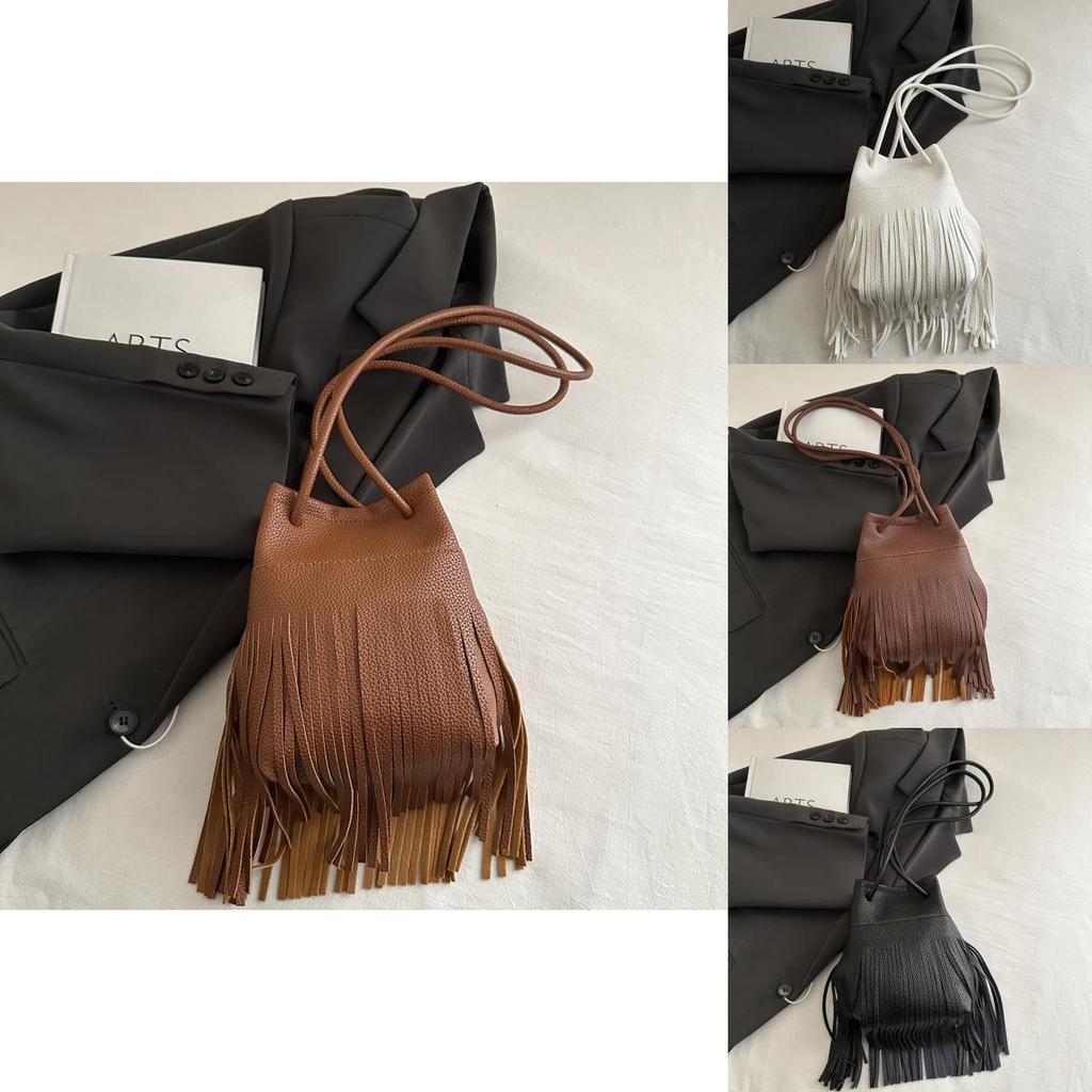 Tassel Phone Bag With Magnetic Closure For Daily Casual Wear