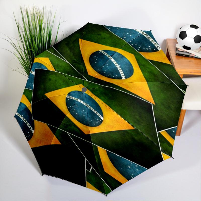 Brazil Artwork Printed Automatic Umbrella, 8-Frame for Travel, camping, Casual Umbrella, Essential Gift for for family and friends