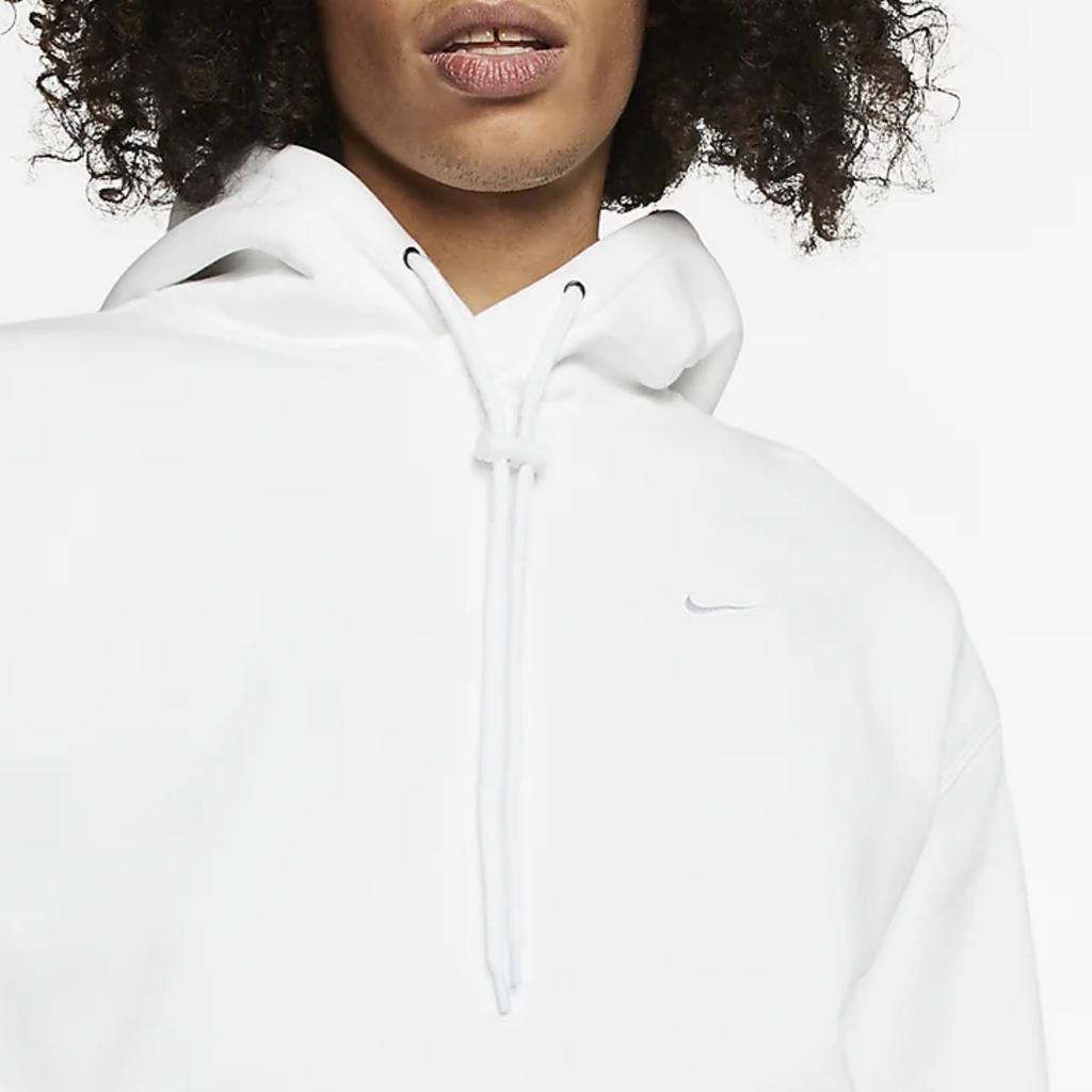 Nike Fleece Drawstring Hoodie Men Tops White CD6393-100