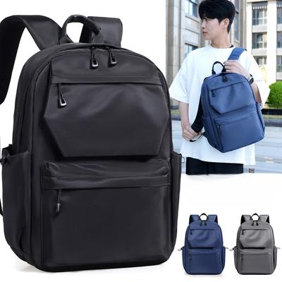 Men's Backpack Large Capacity Travel Leisure Solid Color Computer Backpack Fashion Men and Women Students Schoolbag