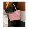 Bolso Tote Grande de Capacidad Simple y Elegante Bolso de Hombro de Color Sólido de Moda para Viajes Diarios para Mujer CLE