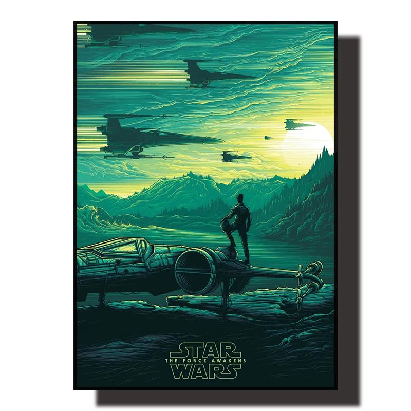Star Wars Leinwand Dekoratives Gemälde Filmkunst Wandbild Retro Poster Moderne Heimwanddekoration Geschenk und Druck Ästhetik