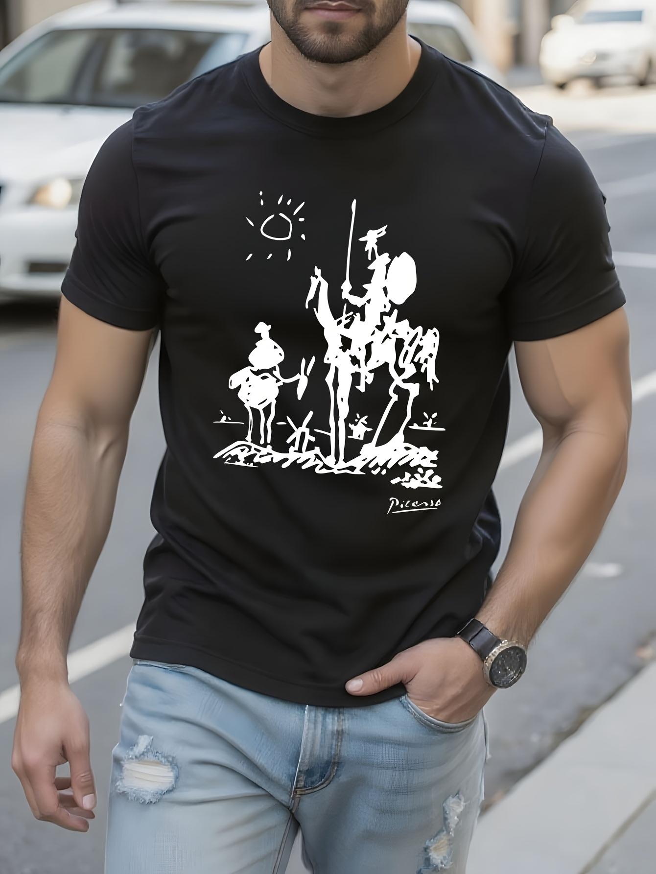 Picasso Don Quixote Graphic Tshirt Graphic Tshirt - Black... XXL