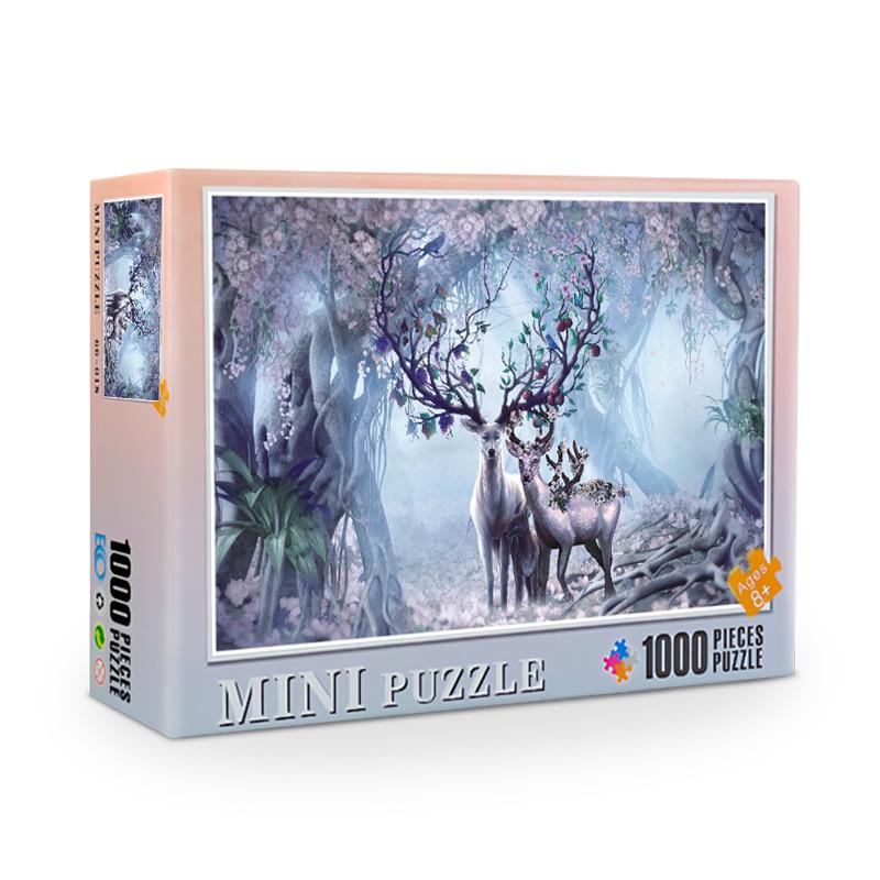 Challenging 1000-Piece Anime Landscape Puzzle: Adult Stress Relief Commemorative Edition