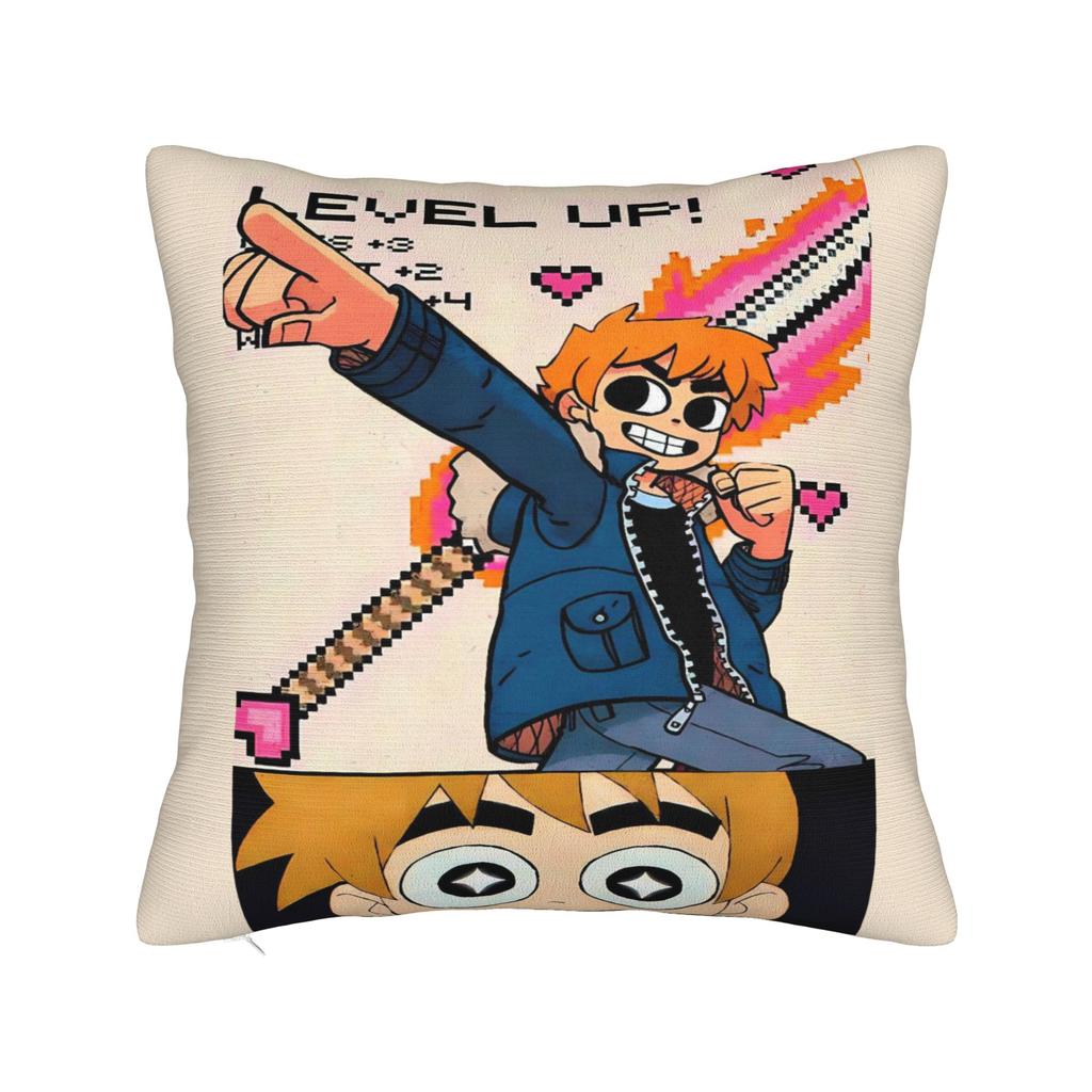 Scott Pilgrim Group Battle Pillow Case Square Pillow Cover Cute Funny Cushion Cover For Sofa Bedroom Home Decor
