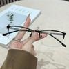 Half Frame Square Nearsighted Glasses For Women Men Fashion Shortsighted Optical Spectacles With Prescritpion -0.5 -0.75 To -6.0