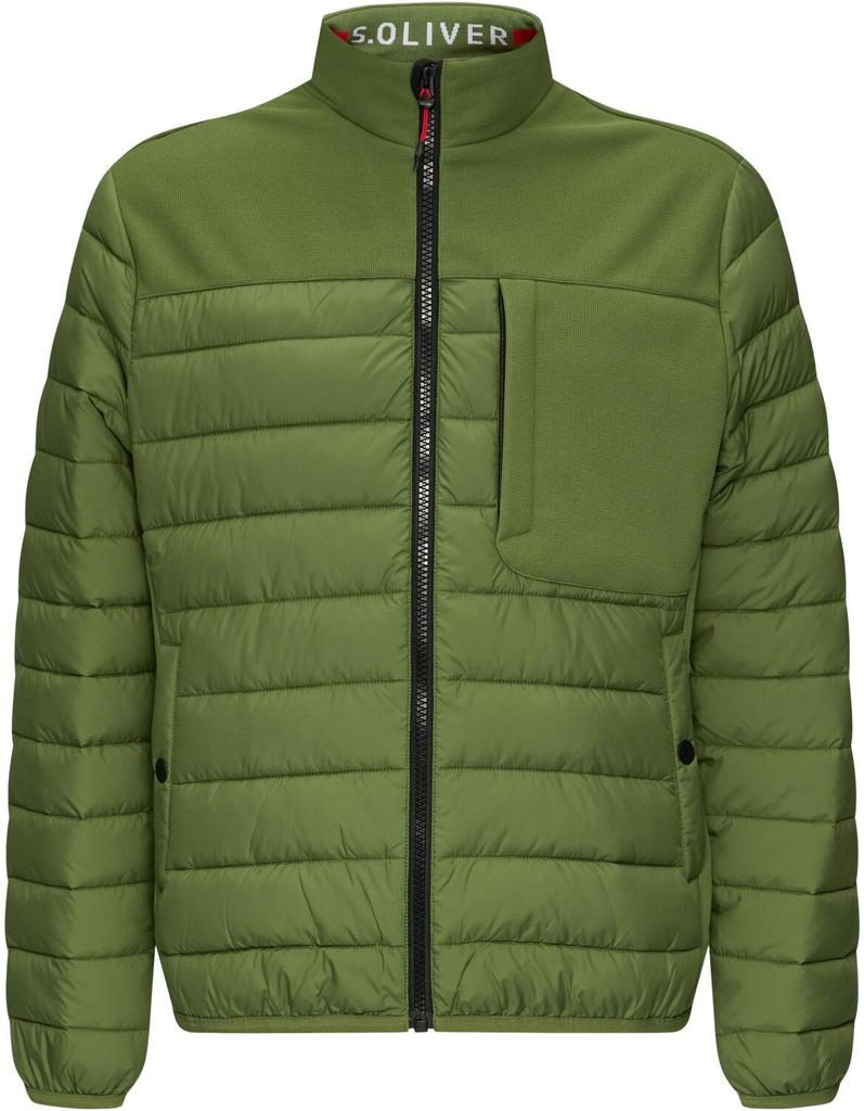 Winter Jacket s.Oliver Lightweight Quilted Jacket Made of a Material Mix with Contrasting Details (2150262) Green