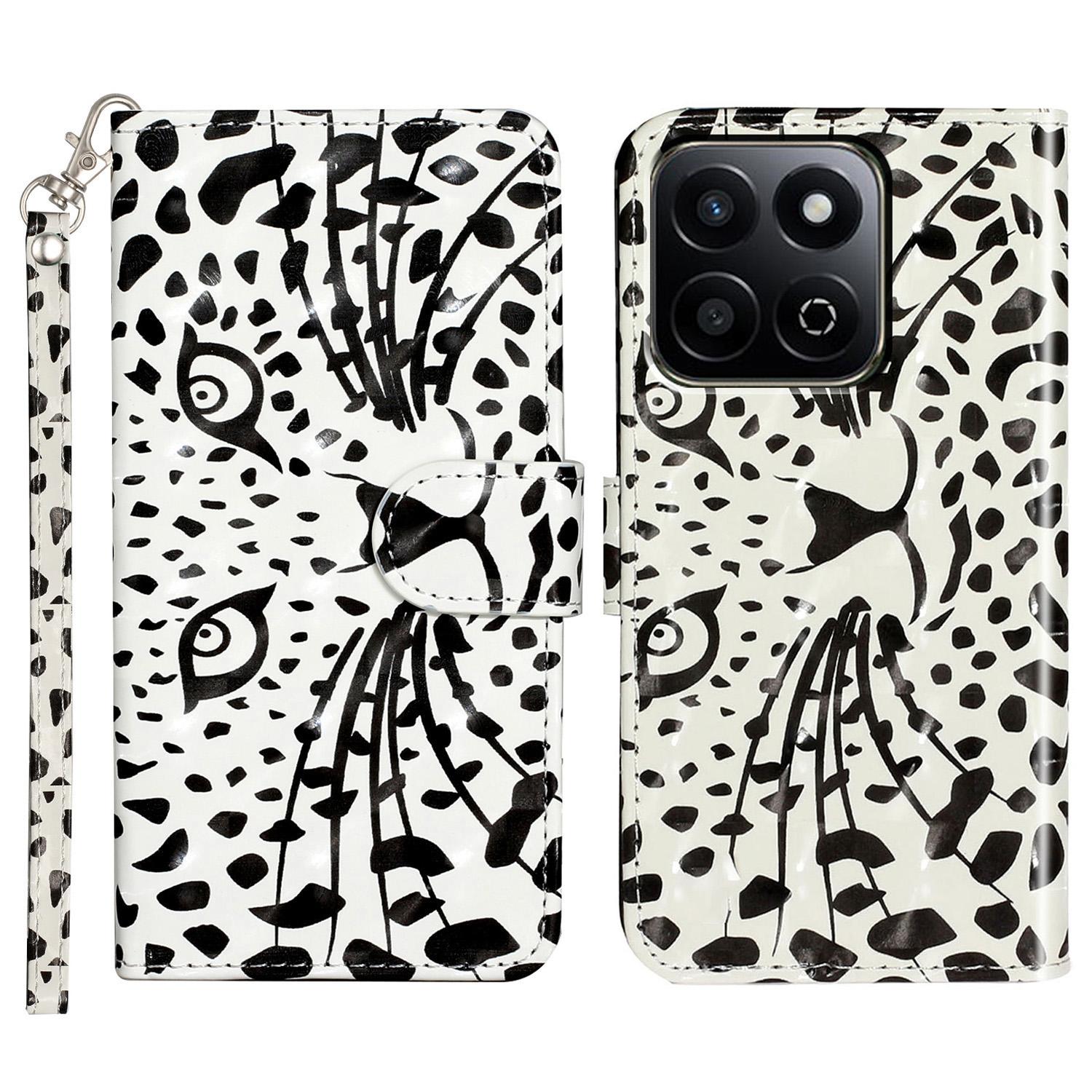 

Для Honor X7c 4G/200 Smart 5G Чехол 3D Печатный Узор Кожаный Чехол для Телефона Leopard Head