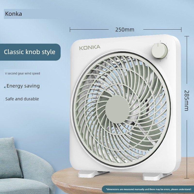 

Konka Electric Fan For Home Rotary Fan Desk Fan Desktop Light Tone Desktop Fan Small Bedroom Large Wind 898 Classic Knob Style [White Gray]