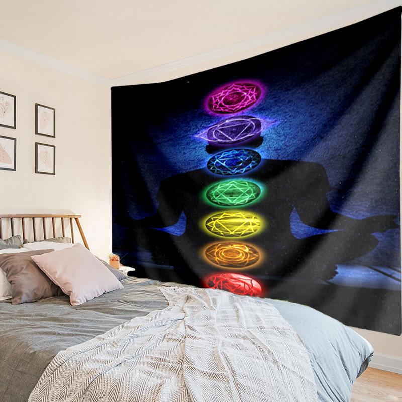 Chakra Balance Meditation Tapestry Room Decoration Wall Hanging for Living Room Bedroom, Dormitory, Birthday and Christmas Gifts