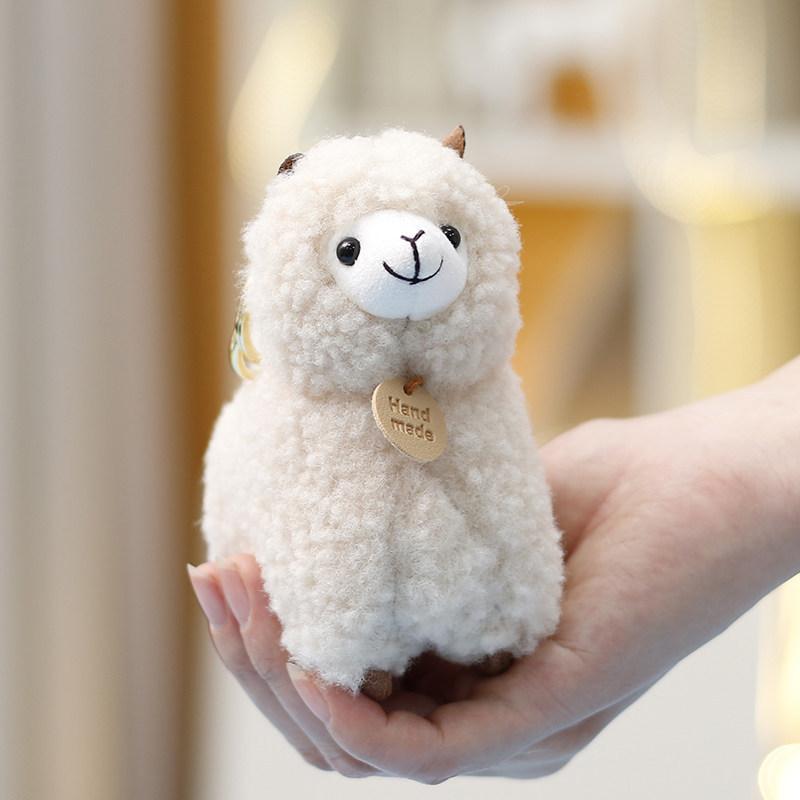 Alpaca Plushie Animal Toy With Polyester Filling For Children Girls Bag Charm Gift