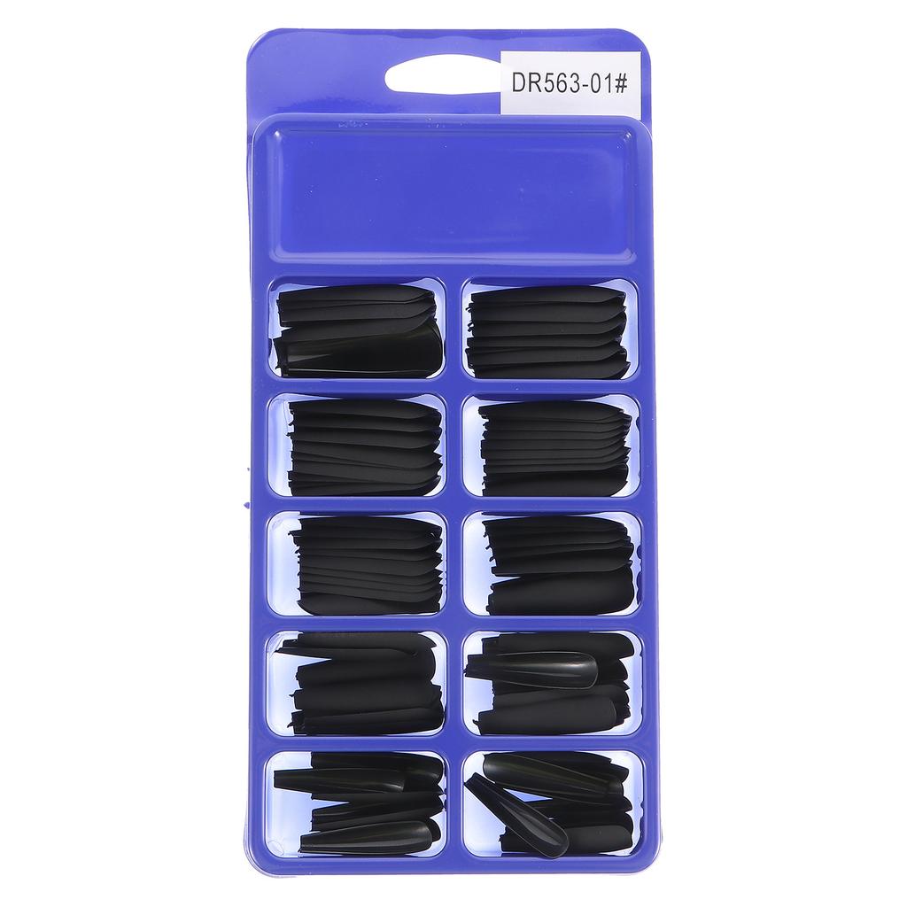 100Pcs Matte Long Coffin Fake Nails Ballerina Shape Full Cover False Nails Extra Long Press on Nail Tips for Elegant Manicure