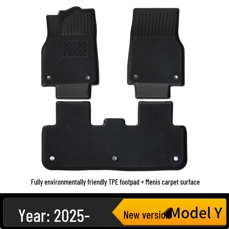 Tesla Model Y/3 TPE Front & Rear Trunk Mats and Foot Pad
