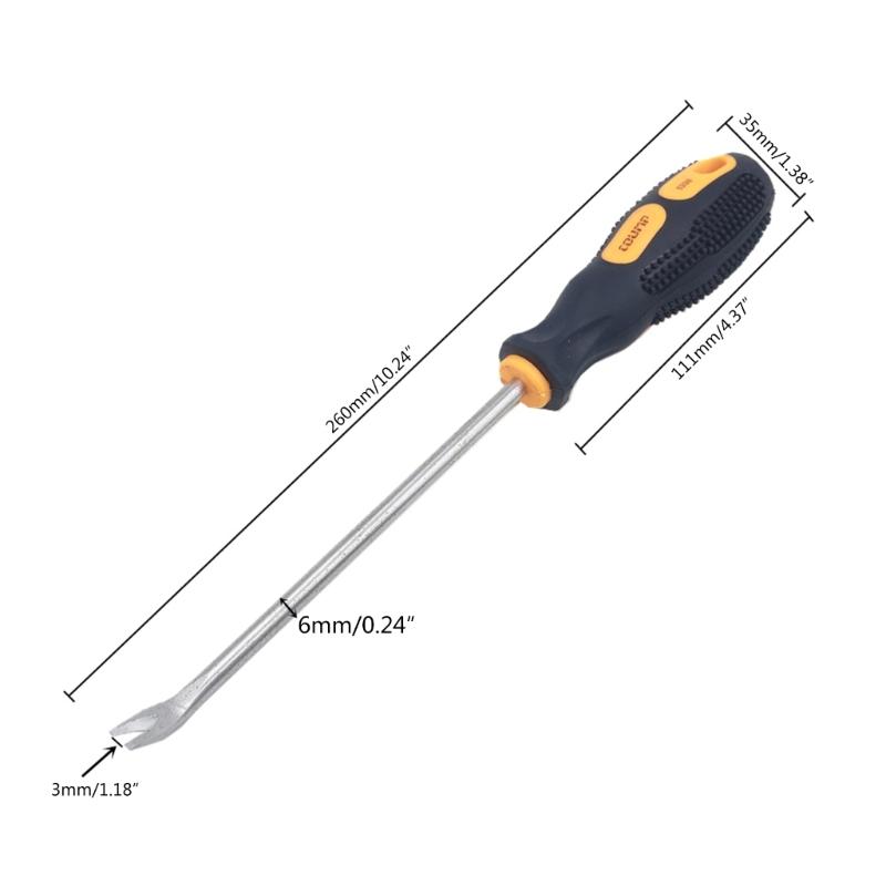 Tack Puller Nail Puller Pry Tool Nail Remover U Type V Type Screwdriver 260mm for Home Workshop Industry Carpenters