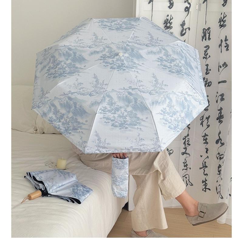 Lightweight Folding Umbrella UV Protection Sun Umbrella Waterproof Rain Umbrella Compact Portable for Travel Outdoor Commute Leisure