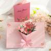 Valentines Card For Mom 3D Embossed Foil Romantic Flower Decor Couple Anniversaries Card For Family Friends Wife Mother Sister