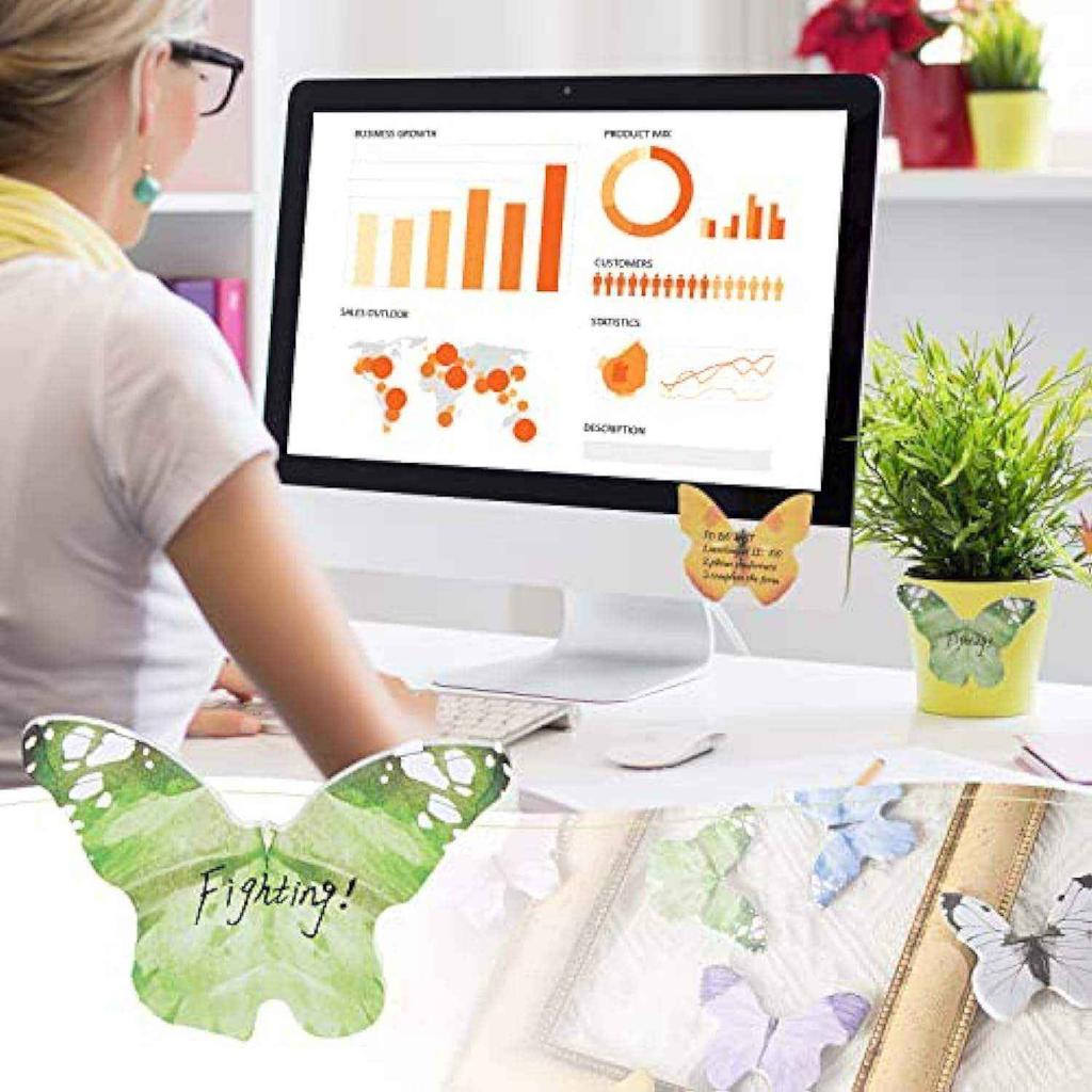 Butterfly Shape Sticky Note Memo Book Pandora Aesthetic Office Stationary School Stationary Accessories Product Custom