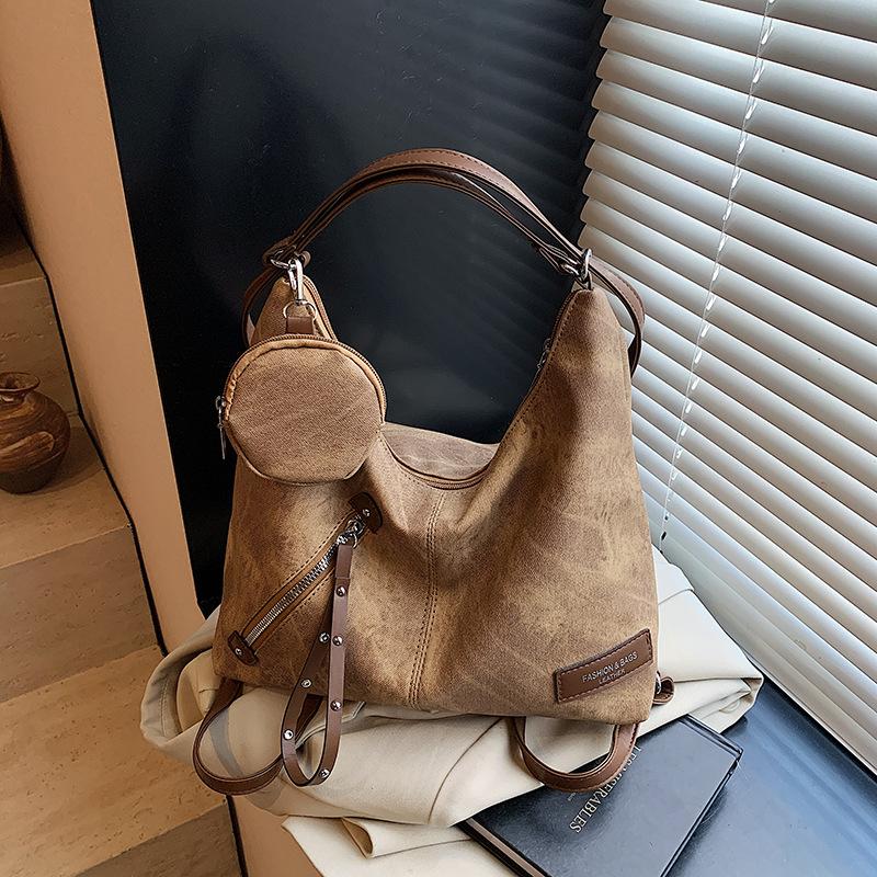 Flow fashion backpack tote bag women's simple large capacity shoulder bag casual commuter messenger bag