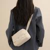 Women Small Capacity Tote Bag Waterproof Nylon Multi-Compartment Shoulder Bag Office Commute Crossbody Purse with Soft Fabric