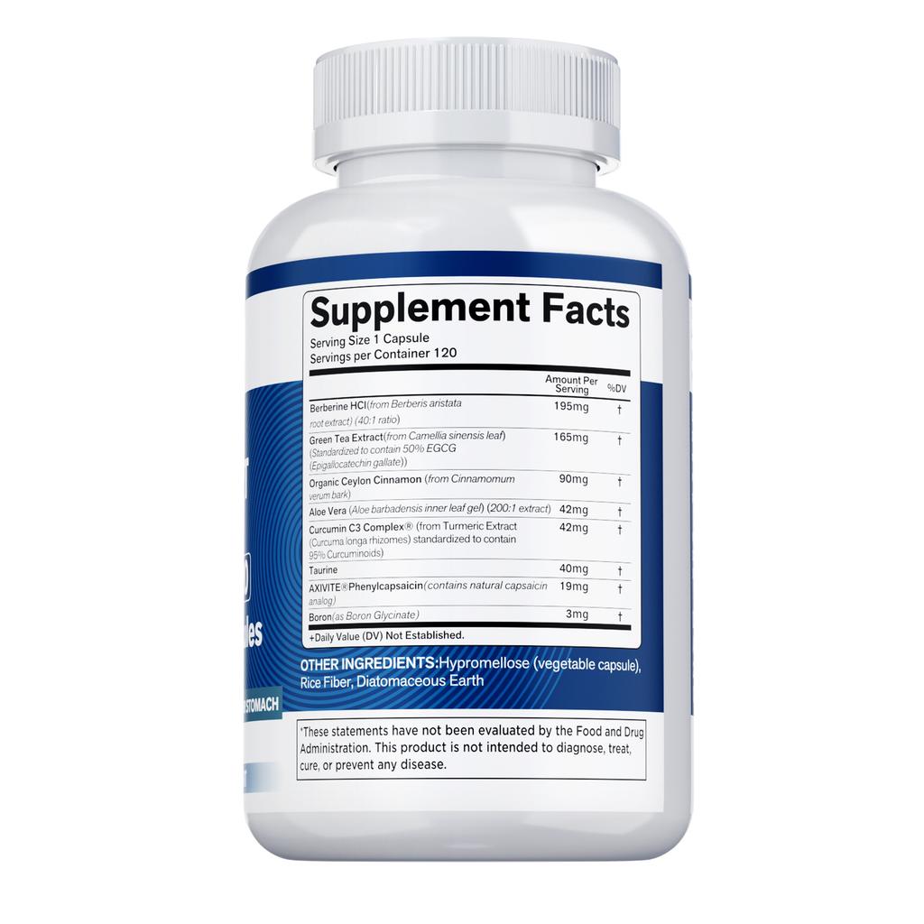 Natural GLP-1 Supplement, All-natural, Contains Berberine and Green Tea Extract, Promotes Healthy Metabolism, and Is Easily Absorbed.