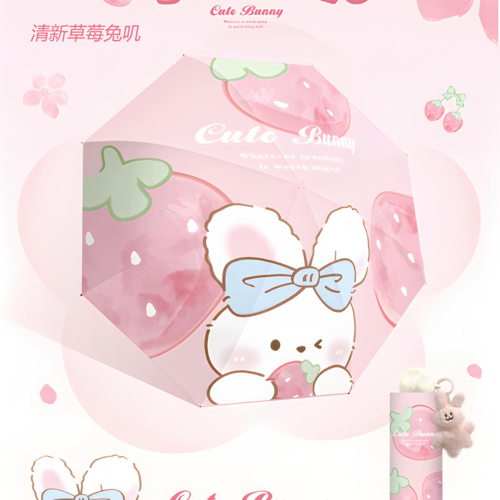 2025 nowy trójskładany parasol odwracany na zewnątrz, parasol składany z kreskówkowym nadrukiem cyfrowym, ochrona UV, osłona przeciwsłoneczna, parasol przeciwsłoneczny