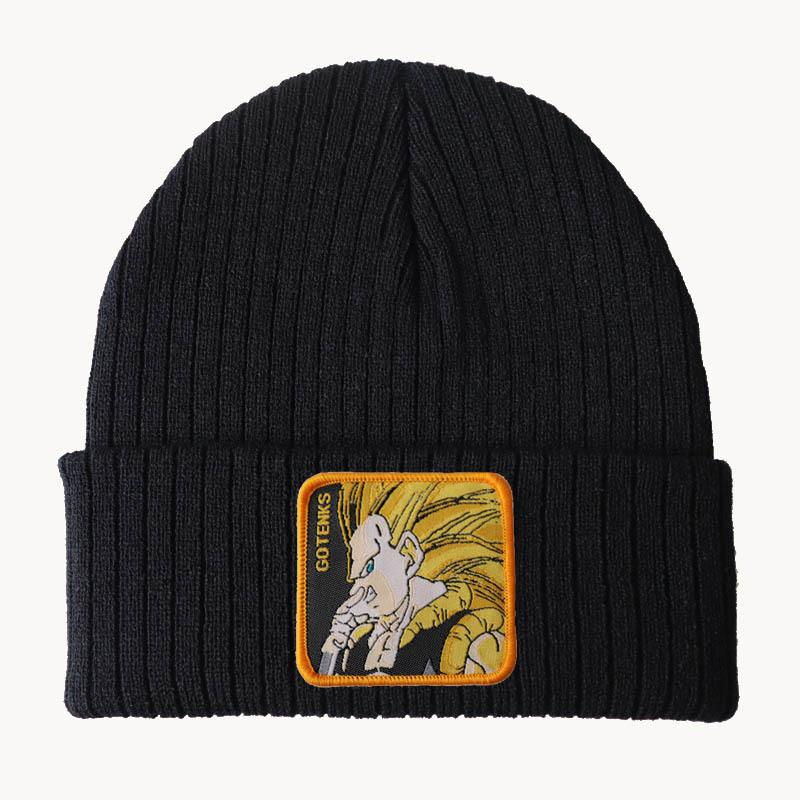 Anime Cartoon Dragon Ball Series Knitted Hat, Woolen Hat, Hip-Hop Ski Pullover Hat, Gohan Goku for Men and Women