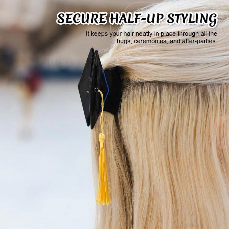 1/3/5Pcs Decorative Headwear Graduation Hair Claw Hair Accessories Portable Doctoral Cap Hair Clip Graduation Hat Pins