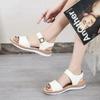 35-45 extra large size women's shoes summer new versatile flat-soled sandals soft-soled student Velcro women