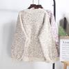 Herbst Neues Leopardenmuster Strickpullover Damen Rundhalsausschnitt Koreanischer Lockerer Fauler Stil Internet-Berühmtheit Frisches Strickoberteil